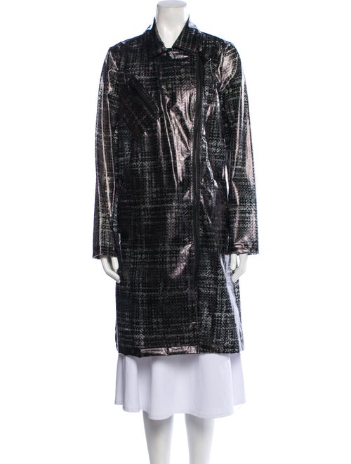 Karl Lagerfeld Houndstooth Print Coat