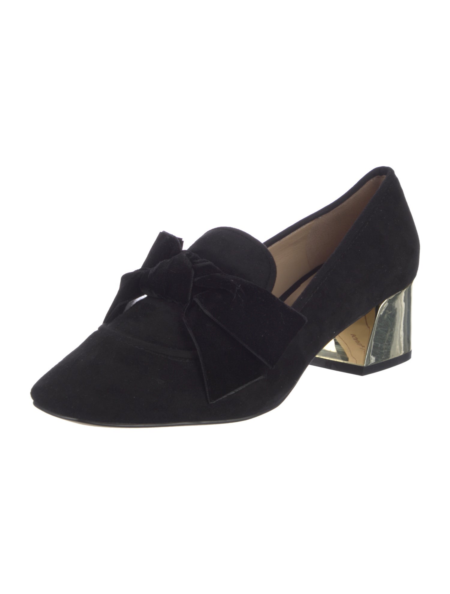 Karl Lagerfeld Suede Bow Accents Pumps