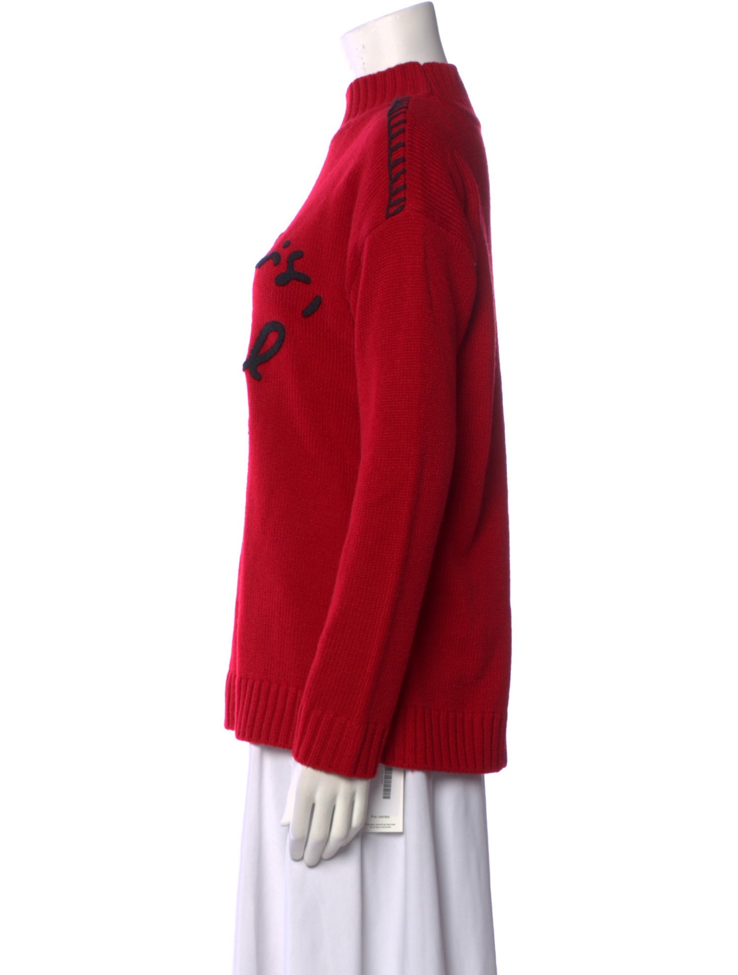 Karl Lagerfeld Merino Wool Printed Sweater