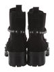 Karl Lagerfeld Velvet Studded Accents Combat Boots
