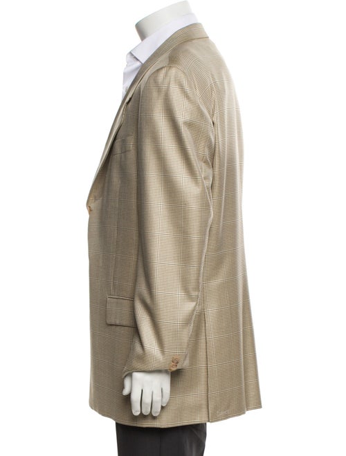 Karl Lagerfeld Silk Houndstooth Print Blazer