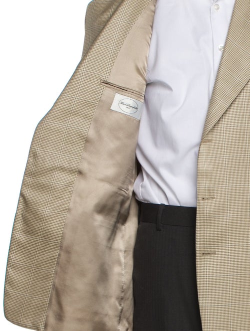 Karl Lagerfeld Silk Houndstooth Print Blazer