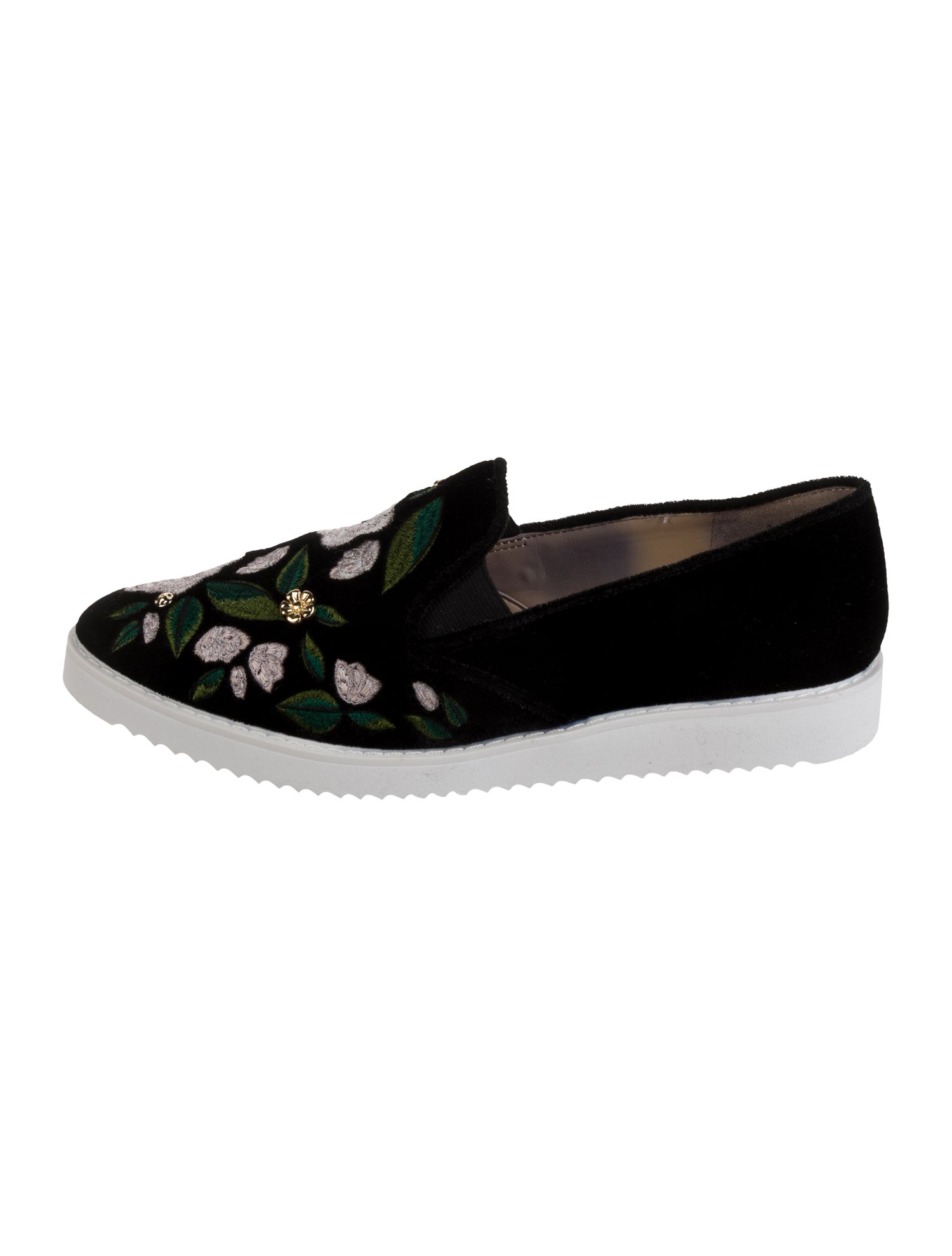 Karl Lagerfeld Velvet Embroidered Accent Sneakers