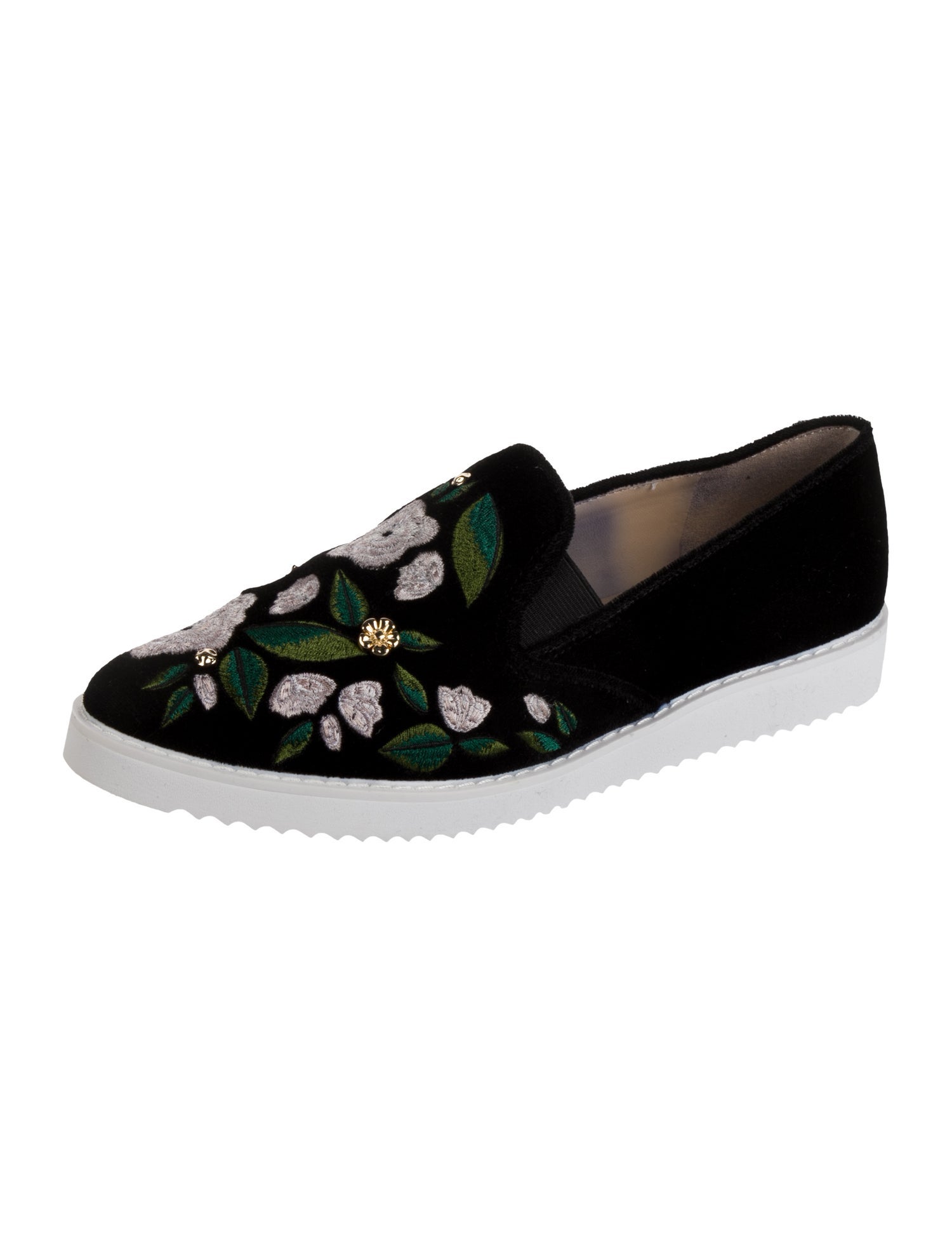 Karl Lagerfeld Velvet Embroidered Accent Sneakers
