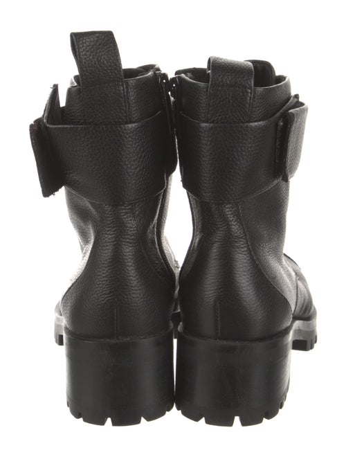 Karl Lagerfeld Leather Crystal Embellishments Combat Boots