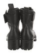 Karl Lagerfeld Leather Crystal Embellishments Combat Boots