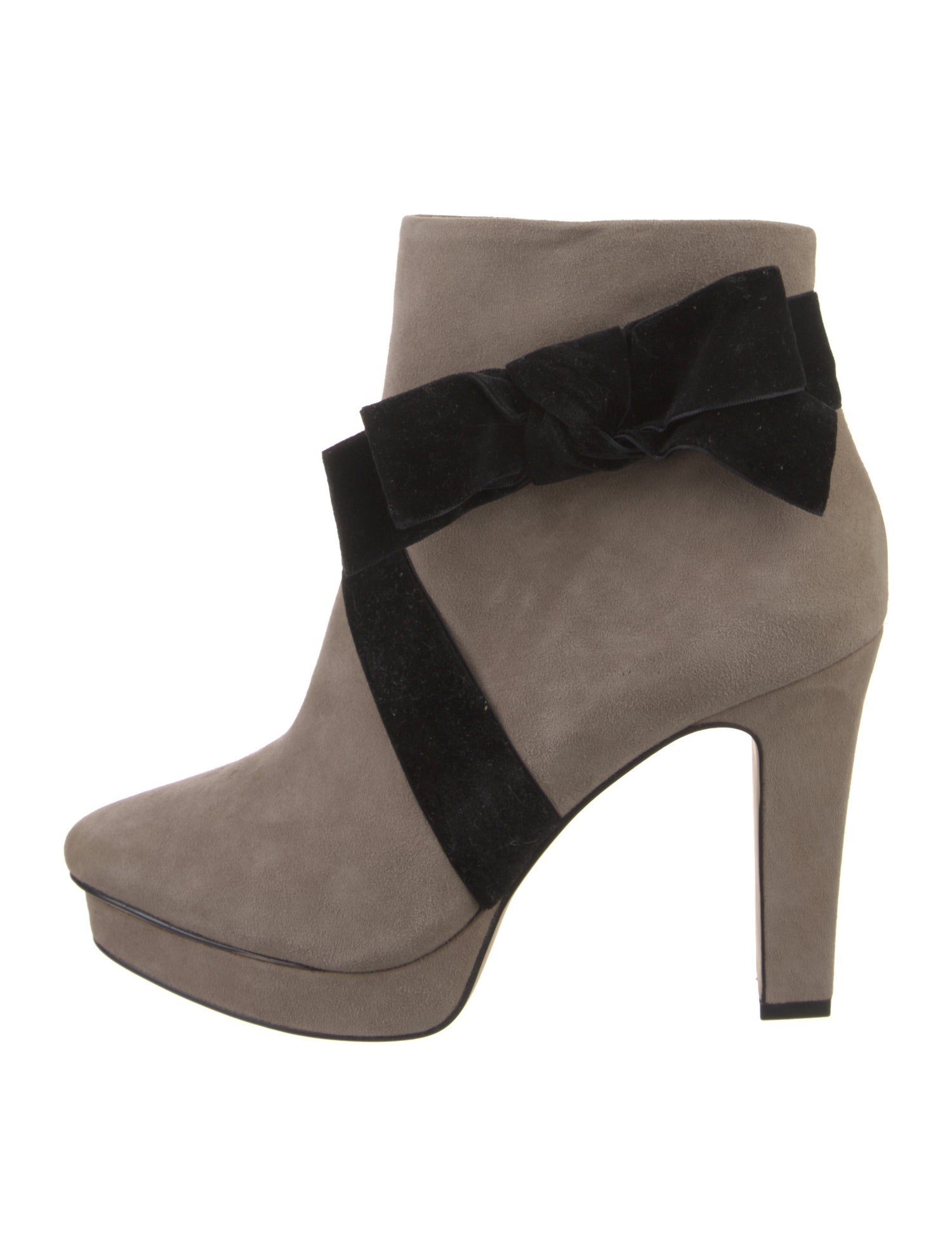 Karl Lagerfeld Suede Bow Accents Boots