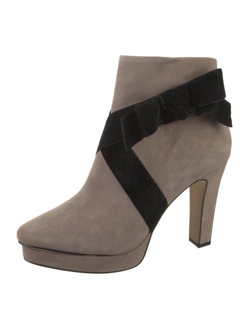 Karl Lagerfeld Suede Bow Accents Boots