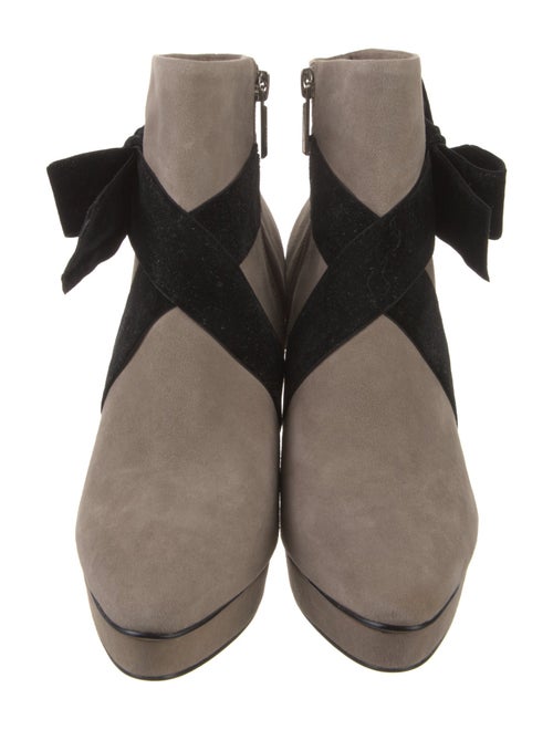 Karl Lagerfeld Suede Bow Accents Boots