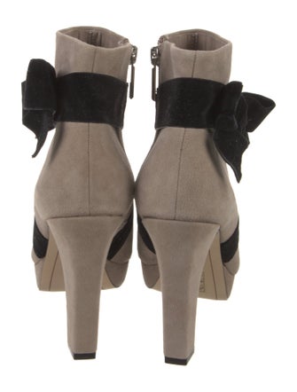 Karl Lagerfeld Suede Bow Accents Boots