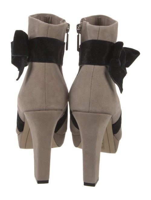 Karl Lagerfeld Suede Bow Accents Boots