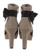 Karl Lagerfeld Suede Bow Accents Boots