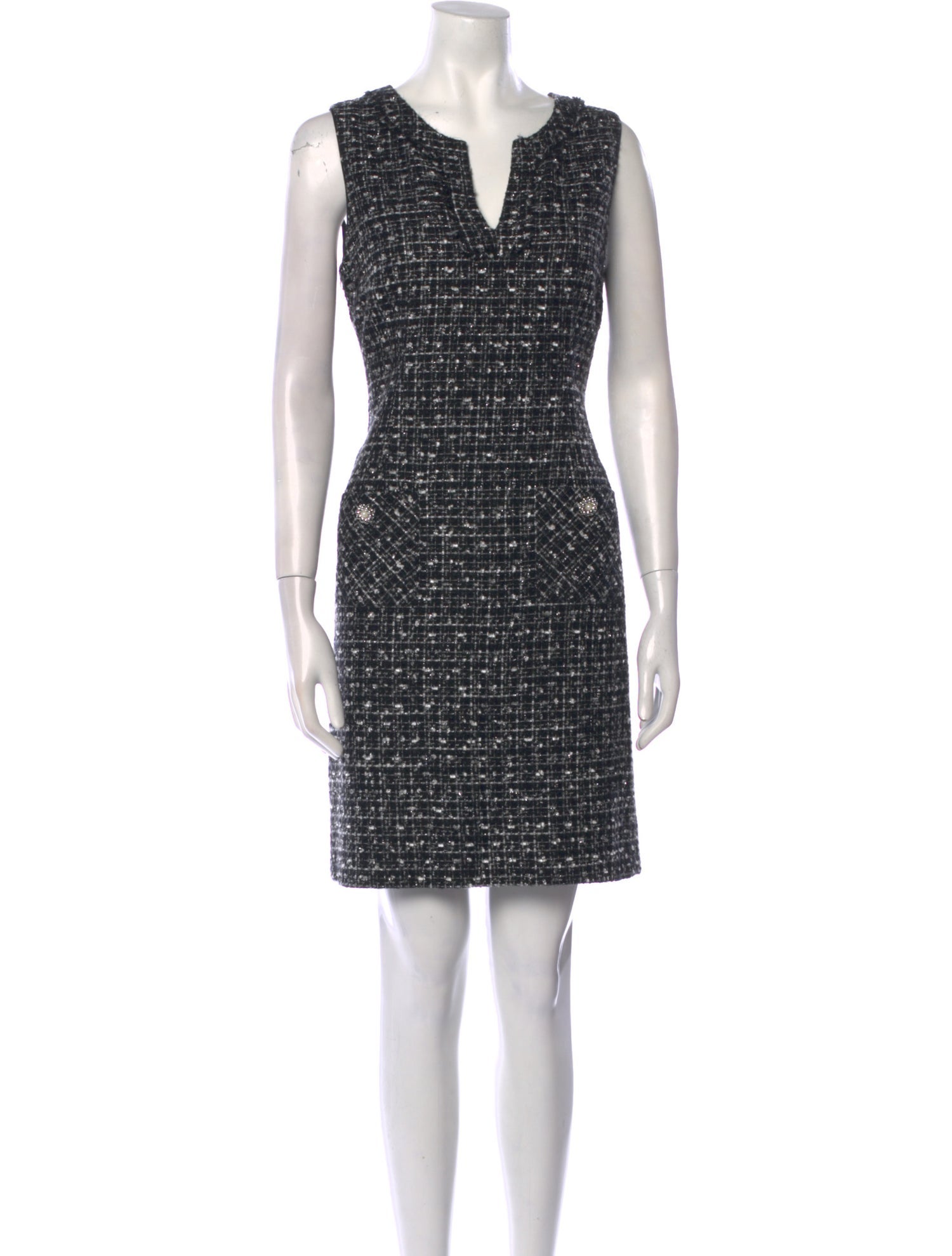 Karl Lagerfeld Tweed Pattern Mini Dress
