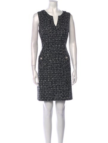Karl Lagerfeld Dresses Tweed Pattern Mini Dress M
