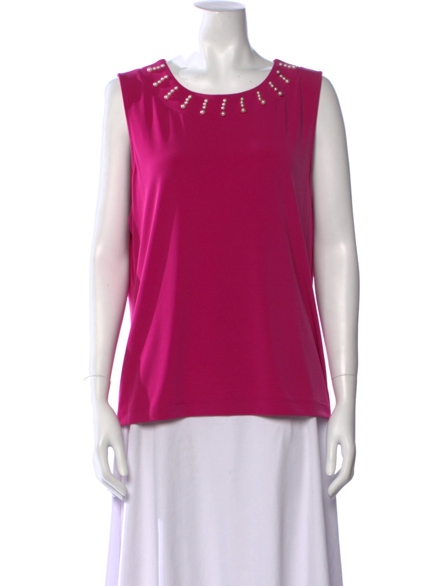 Karl Lagerfeld Scoop Neck Sleeveless Top