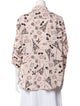 Karl Lagerfeld Printed Three-Quarter Sleeve Button-Up Top