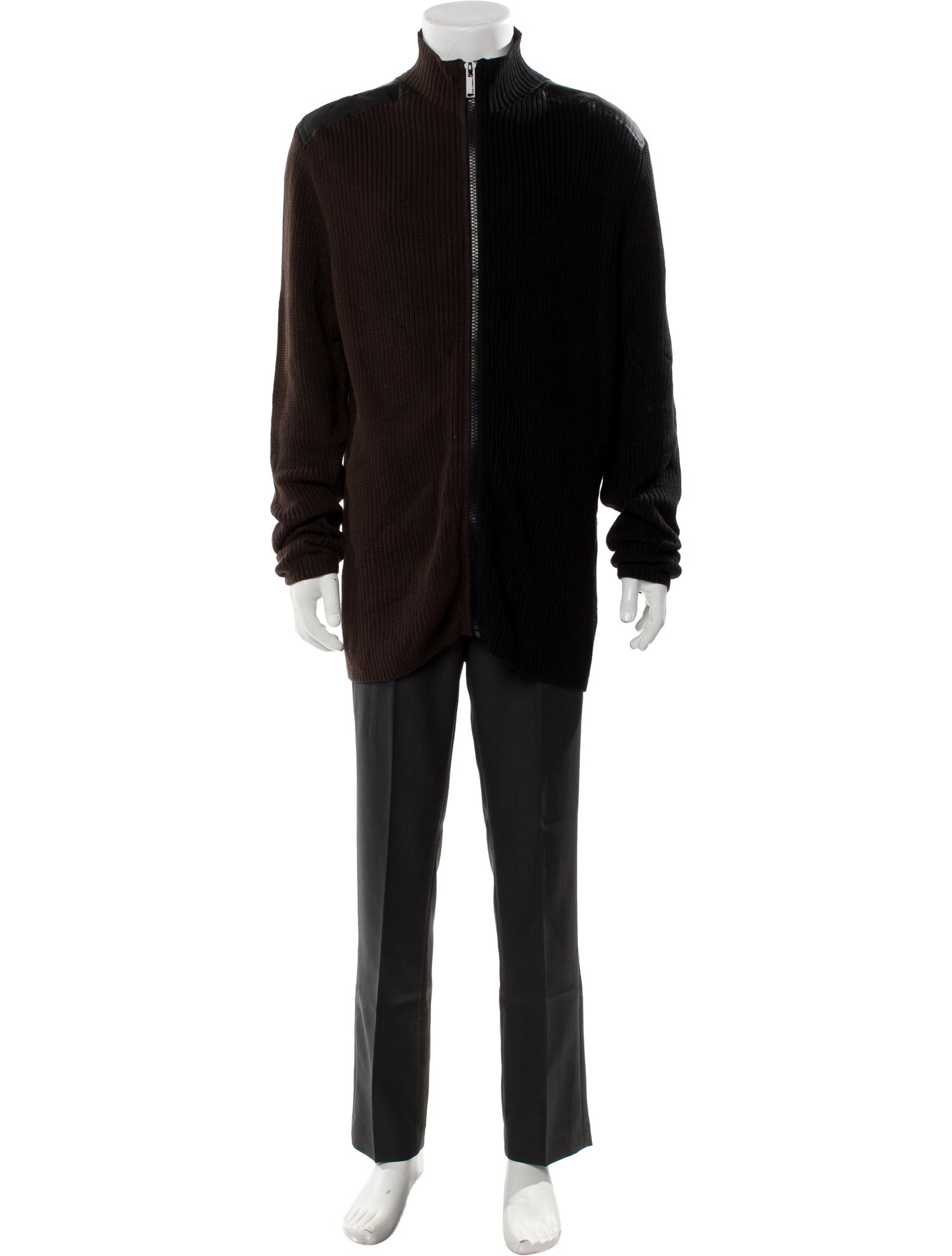 Karl Lagerfeld Mock Neck Long Sleeve Cardigan