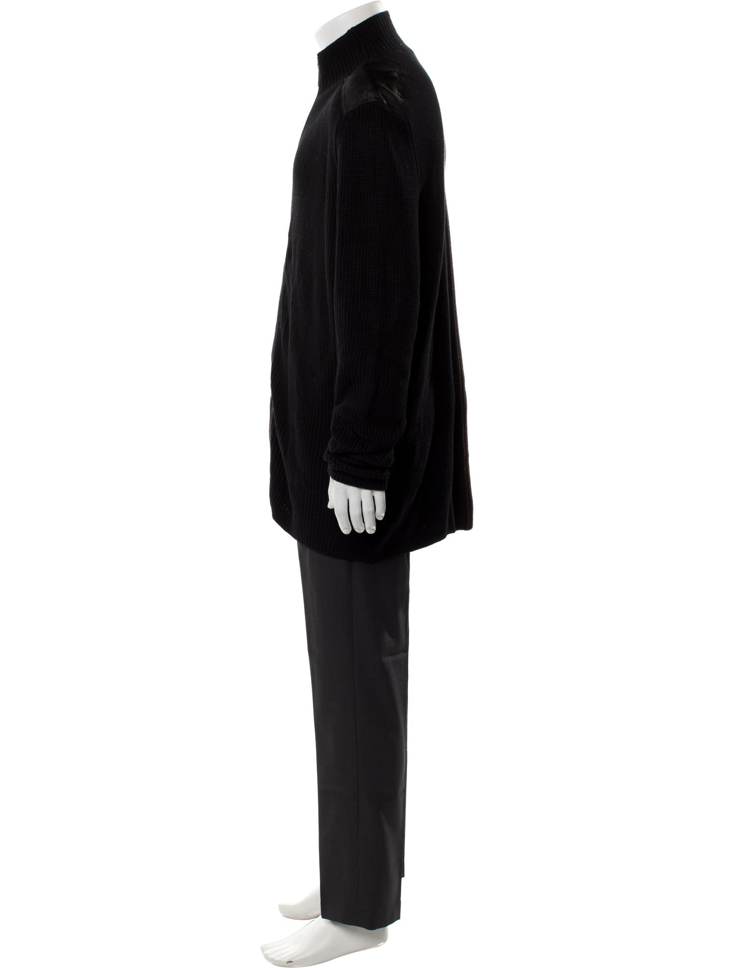 Karl Lagerfeld Mock Neck Long Sleeve Cardigan