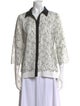 Karl Lagerfeld Lace Lace Pattern Button-Up Top