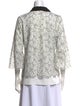 Karl Lagerfeld Lace Lace Pattern Button-Up Top