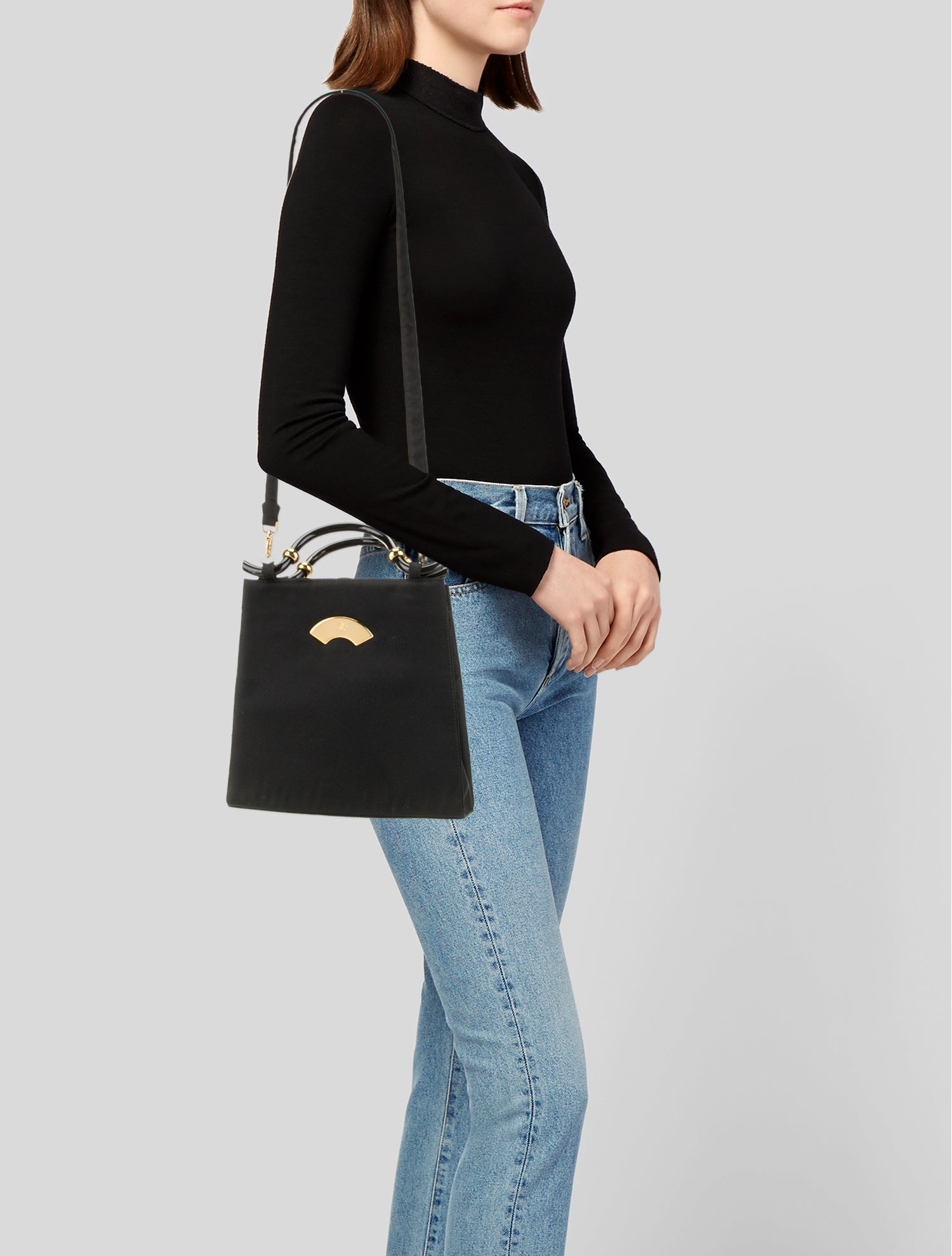 Karl Lagerfeld Nylon Top Handle Bag