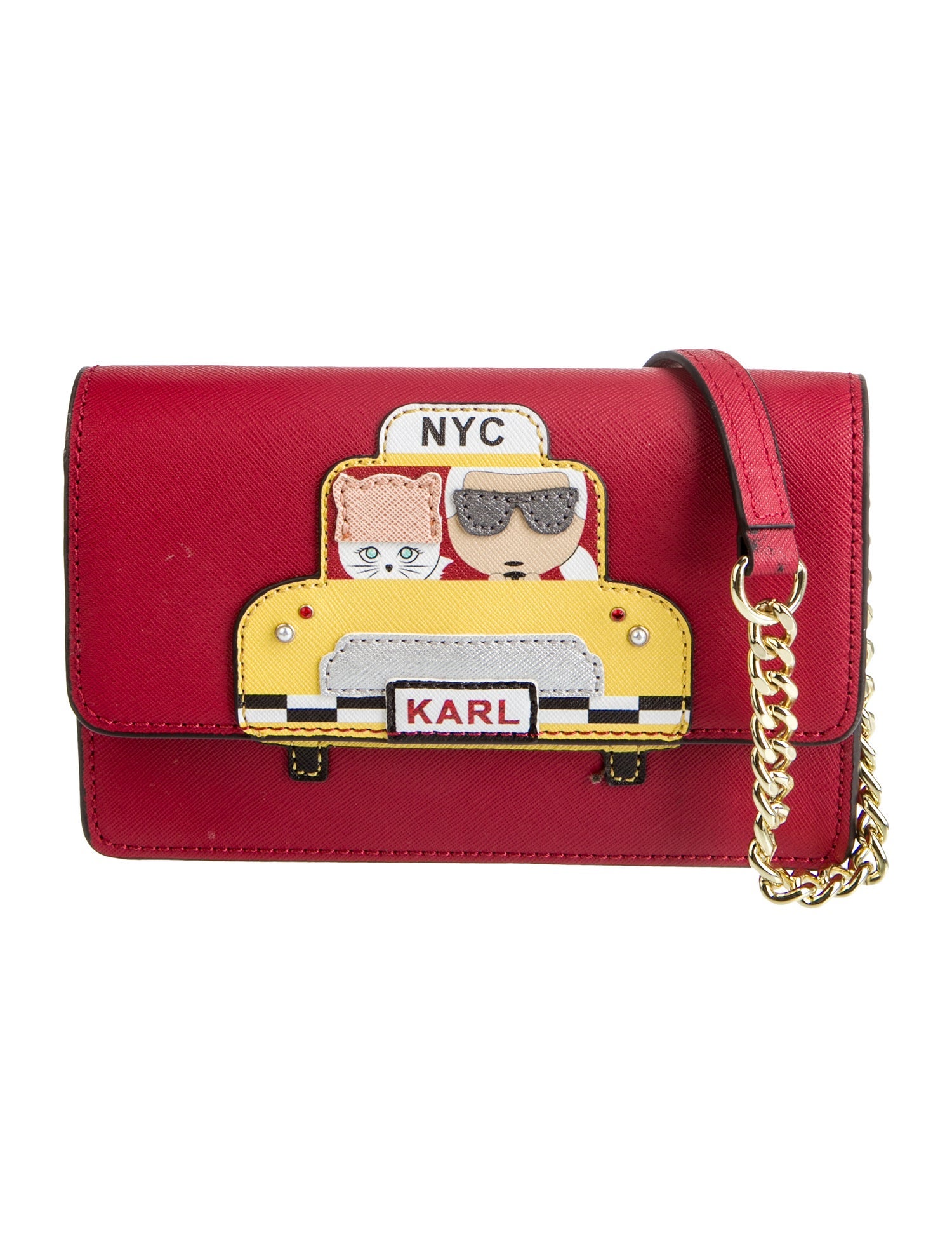 Karl Lagerfeld Leather Clutch