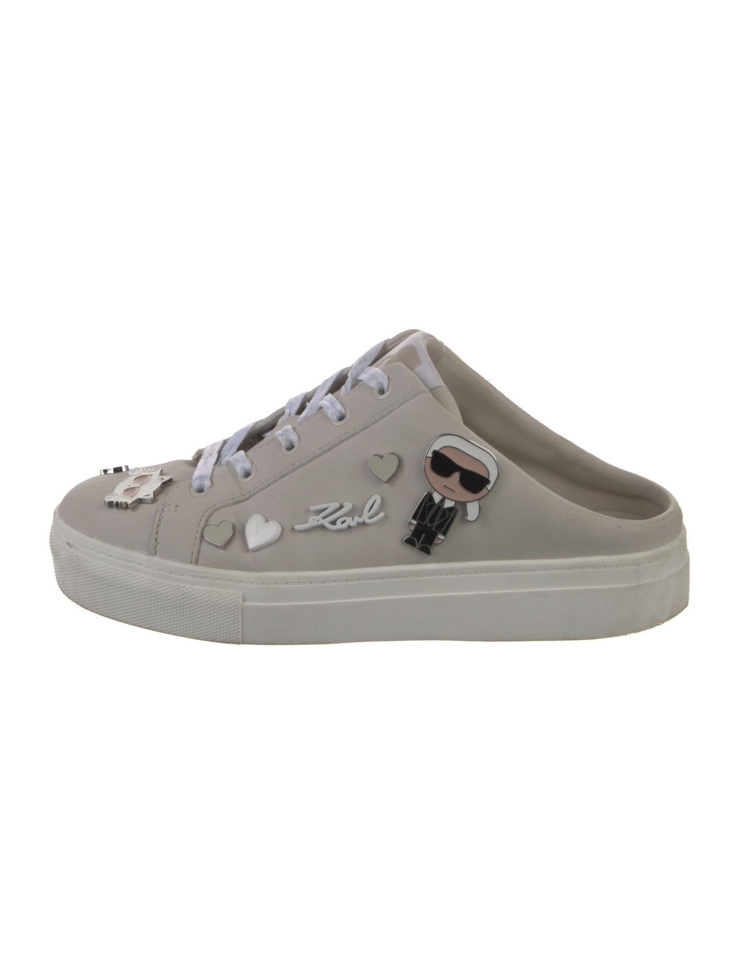 Karl Lagerfeld Leather Studded Accents Sneakers