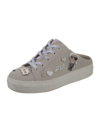 Karl Lagerfeld Leather Studded Accents Sneakers