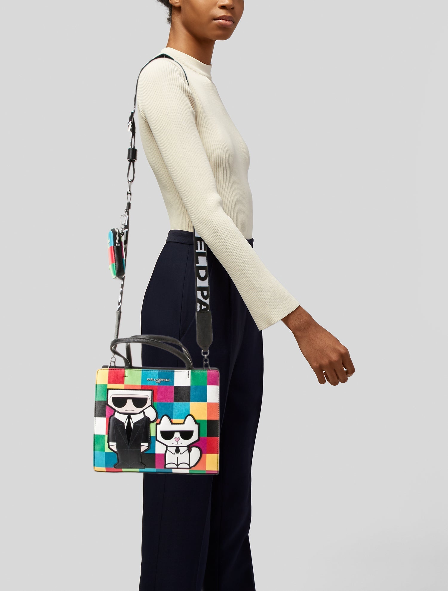 Karl Lagerfeld Leather Top Handle Bag w/ Tags