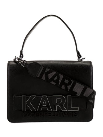 Karl Lagerfeld Leather Top Handle Bag