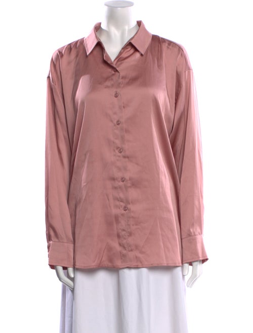 Karl Lagerfeld Long Sleeve Button-Up Top
