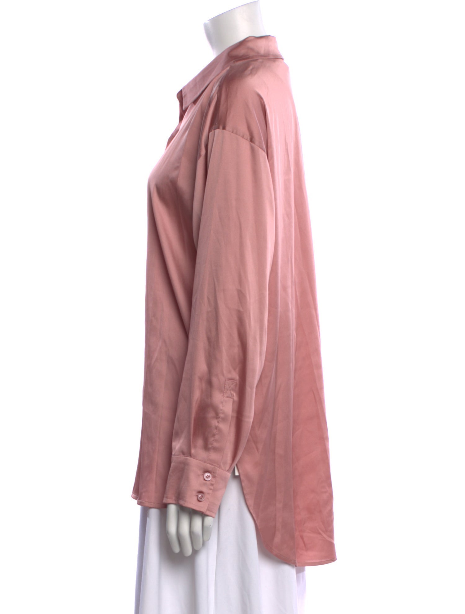 Karl Lagerfeld Long Sleeve Button-Up Top