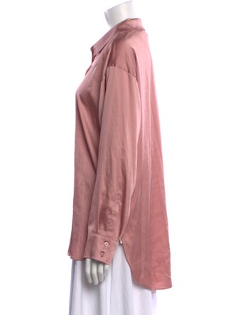 Karl Lagerfeld Long Sleeve Button-Up Top