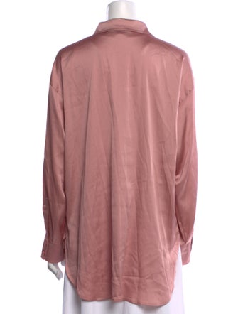 Karl Lagerfeld Long Sleeve Button-Up Top
