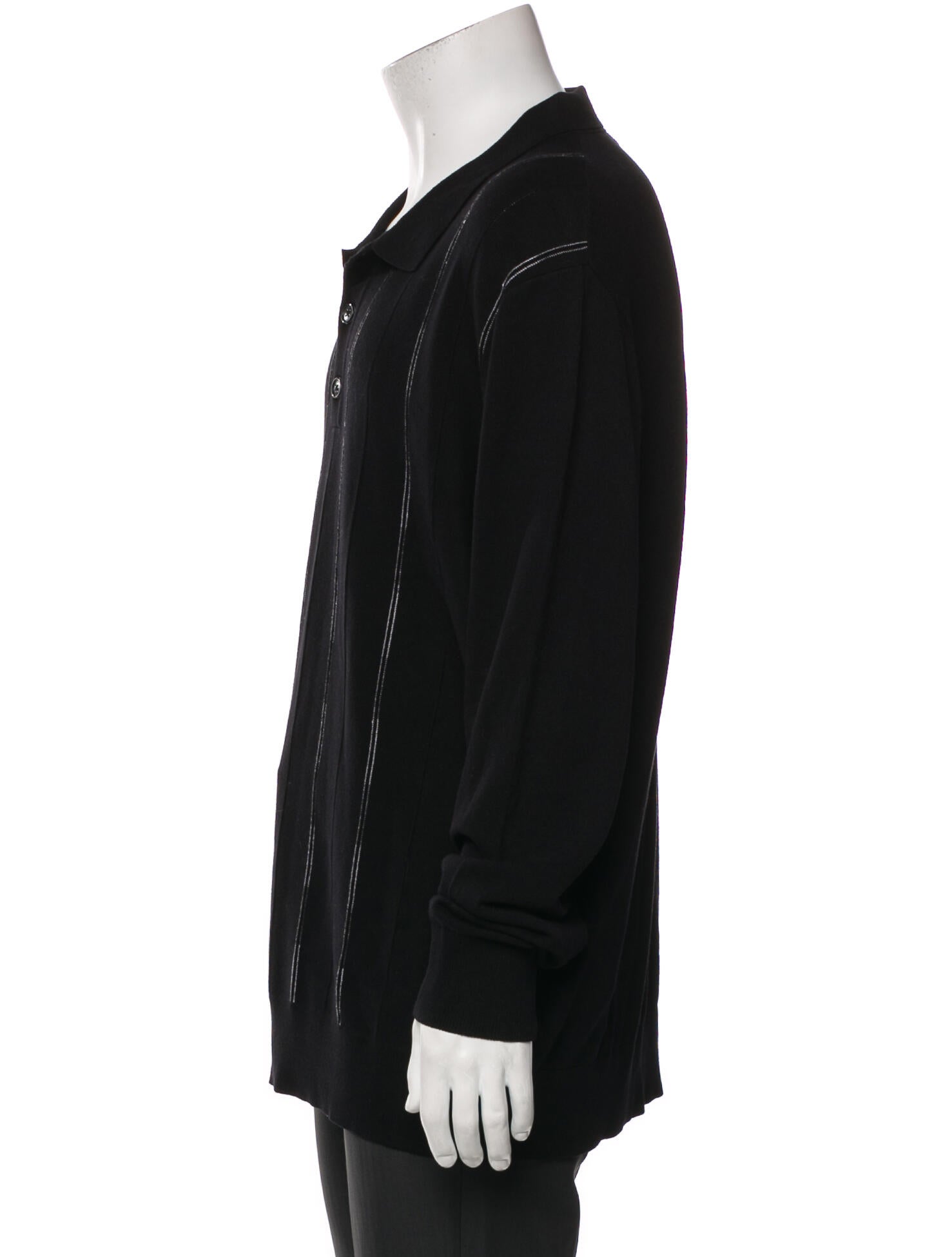 Karl Lagerfeld Collar Long Sleeve Polo Shirt w/ Tags