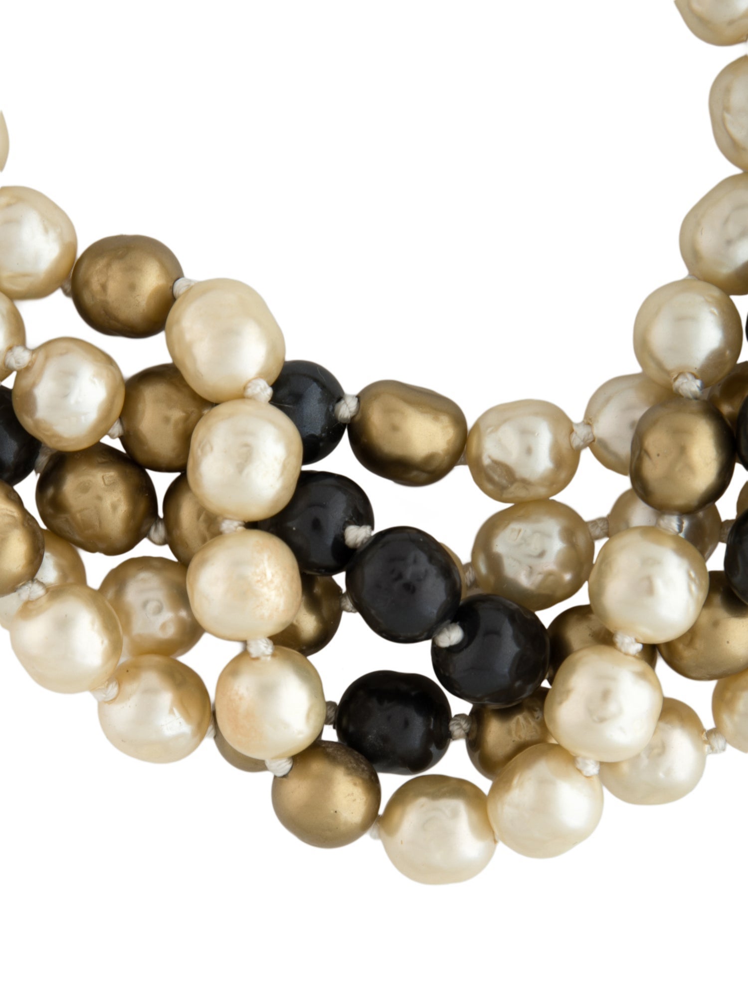 Karl Lagerfeld Faux Pearl Multistrand Choker