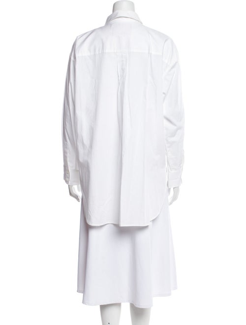 Karl Lagerfeld Graphic Print Long Sleeve Button-Up Top