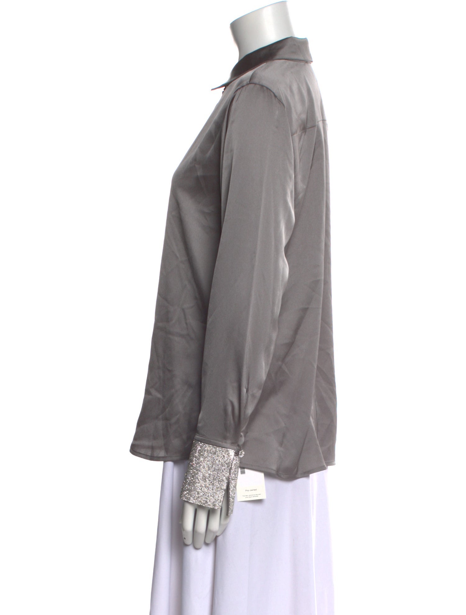 Karl Lagerfeld Long Sleeve Button-Up Top