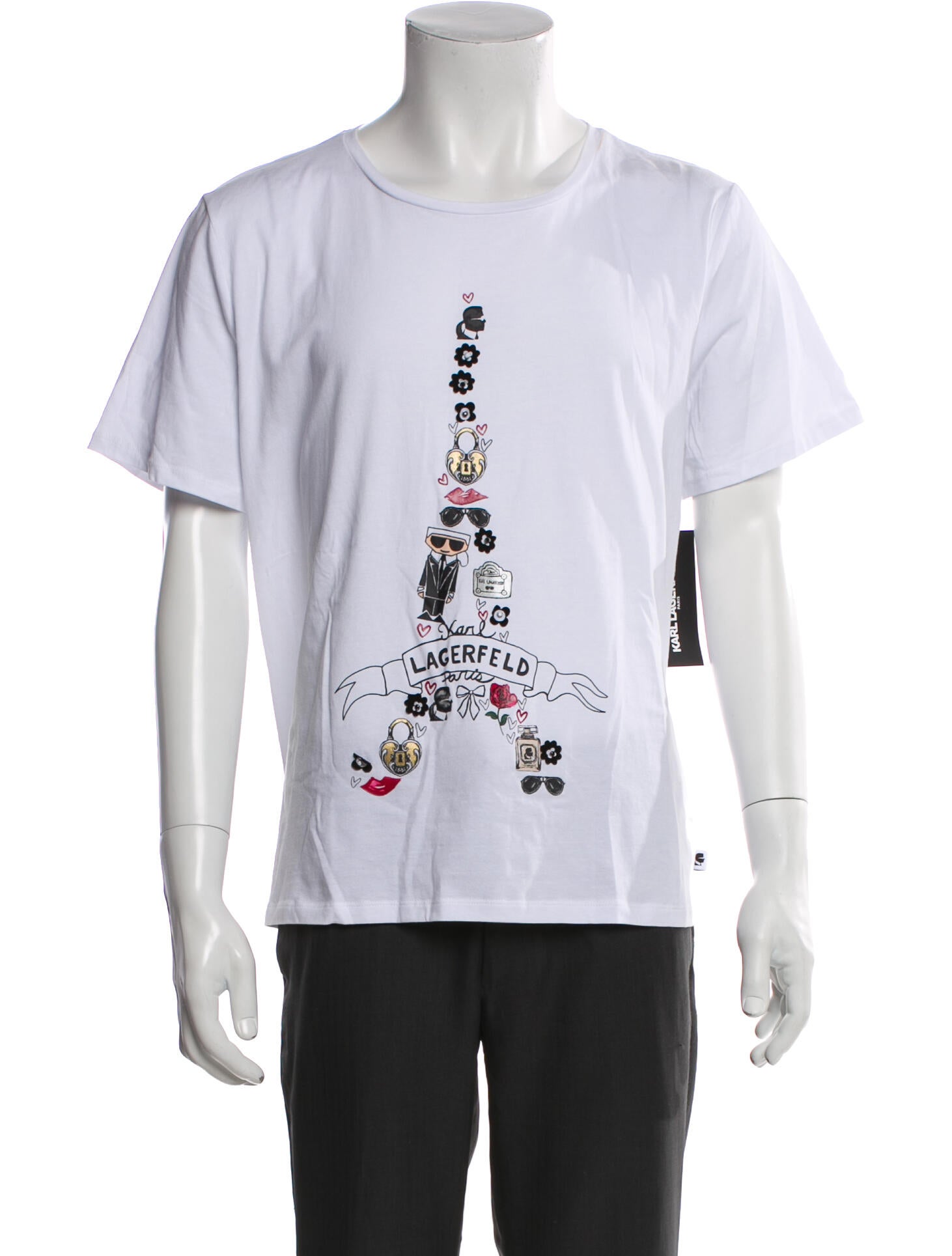 Karl Lagerfeld Graphic Print Crew Neck T-Shirt