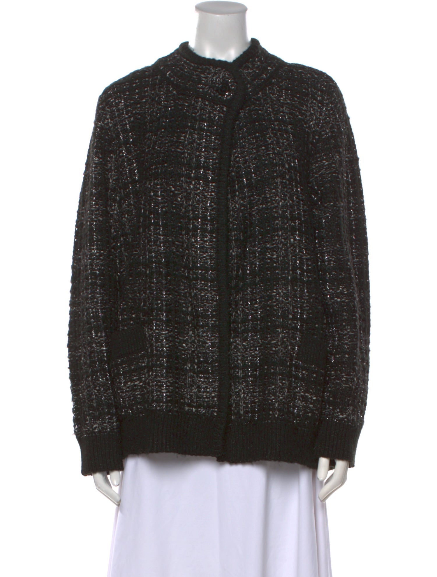 Karl Lagerfeld Tweed Pattern Mock Neck Sweater w/ Tags