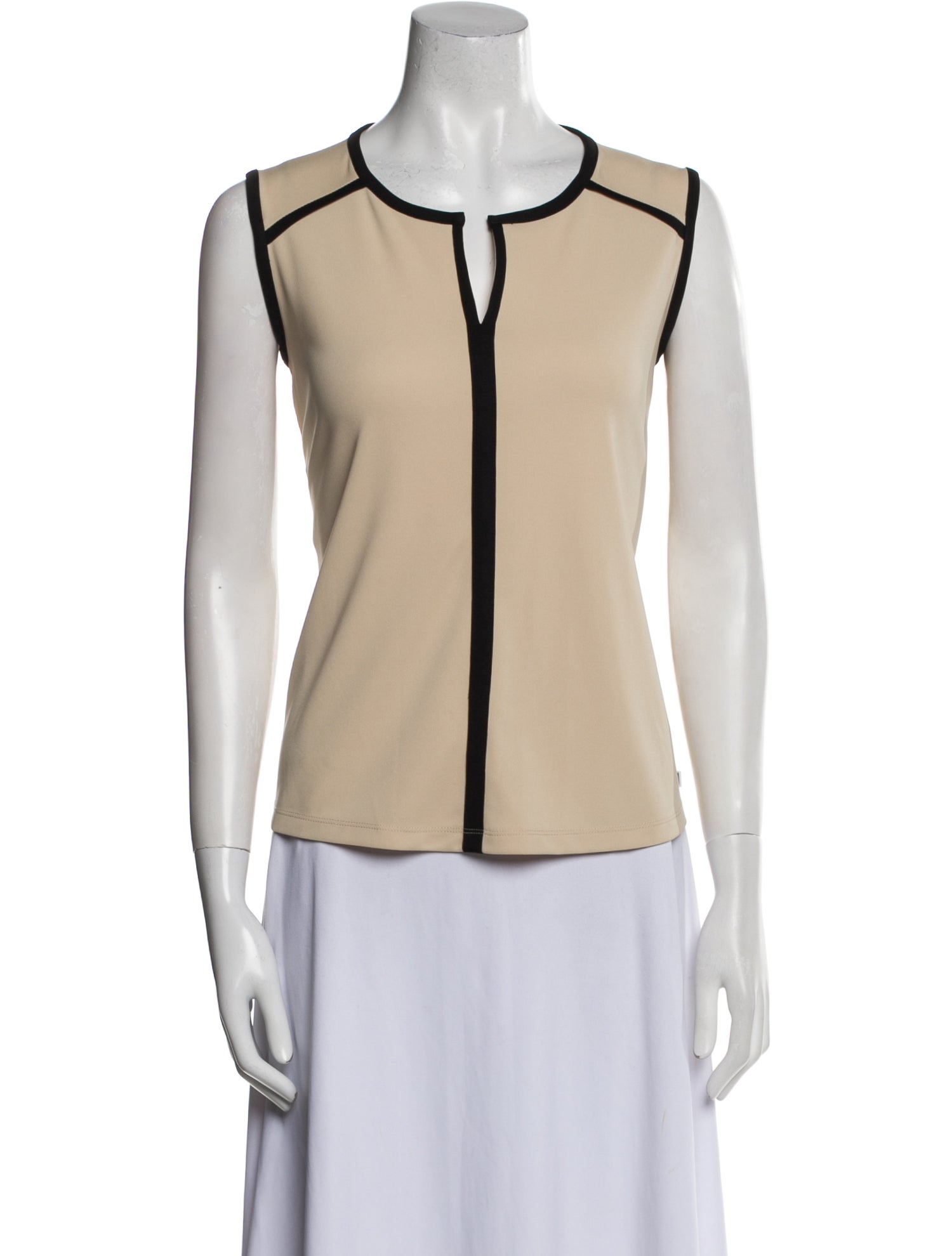 Karl Lagerfeld Crew Neck Sleeveless Top