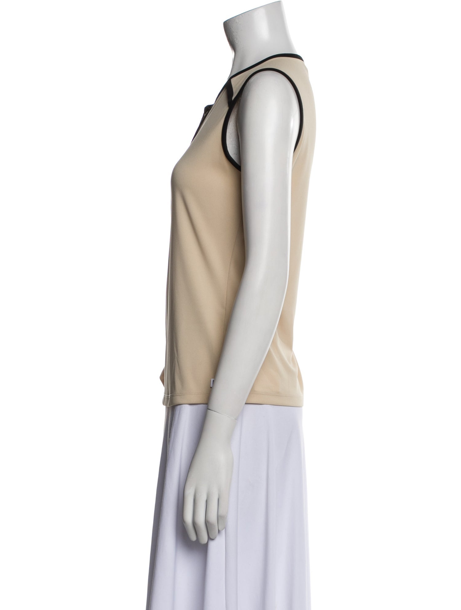 Karl Lagerfeld Crew Neck Sleeveless Top