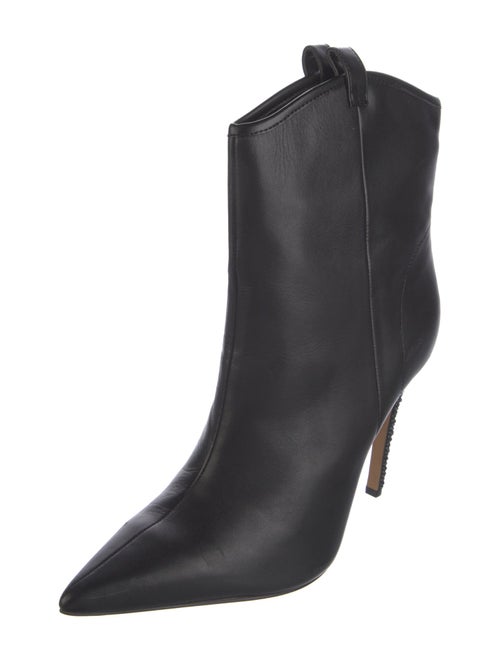 Karl Lagerfeld Leather Crystal Embellishments Boots