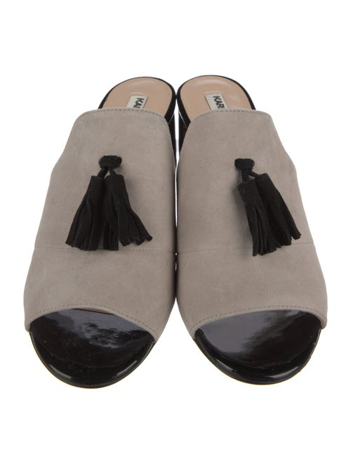 Karl Lagerfeld Suede Tassel Accents Slides