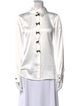 Karl Lagerfeld Long Sleeve Button-Up Top