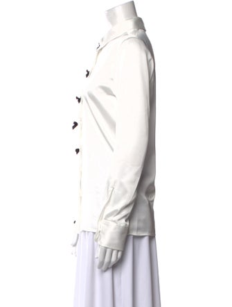 Karl Lagerfeld Long Sleeve Button-Up Top