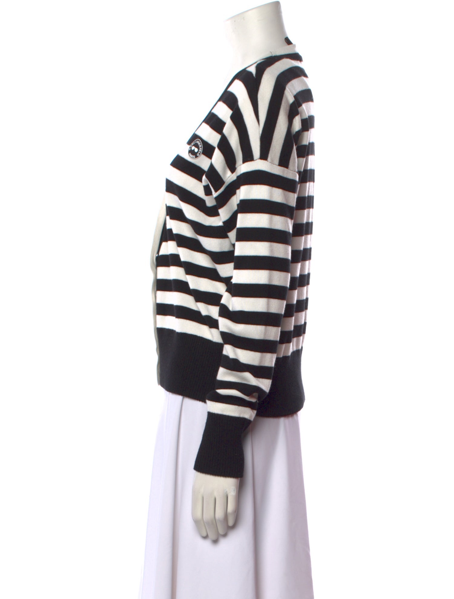 Karl Lagerfeld Striped V-Neck Sweater