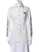 Karl Lagerfeld Long Sleeve Button-Up Top