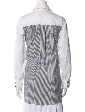 Karl Lagerfeld Long Sleeve Button-Up Top