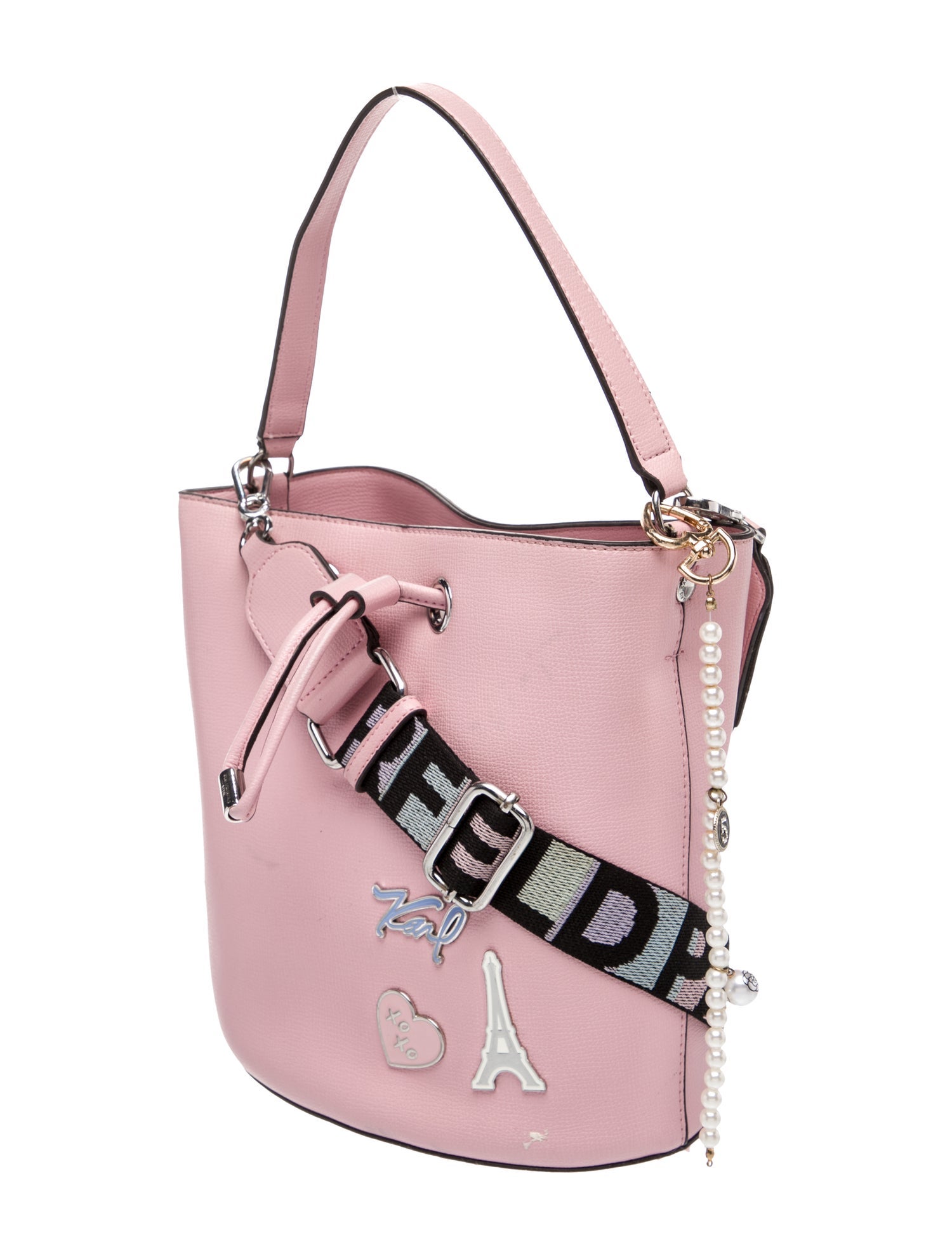 Karl Lagerfeld Leather Top Handle Bag